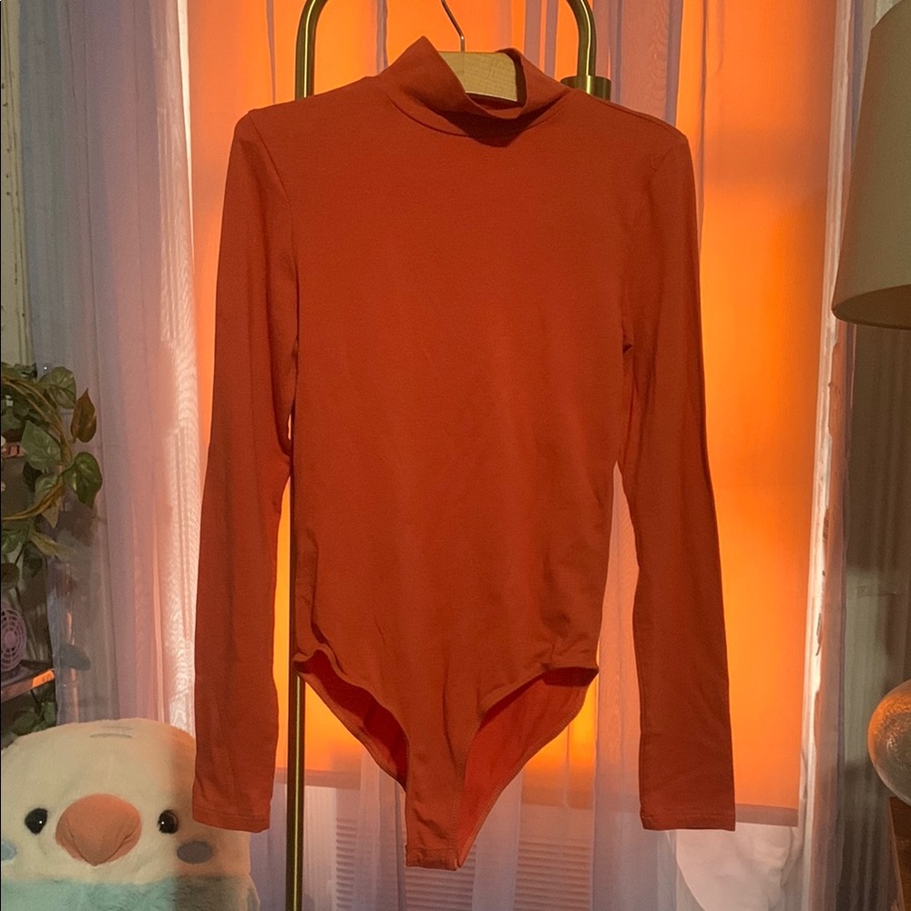Orange Long Sleeve Bodysuit